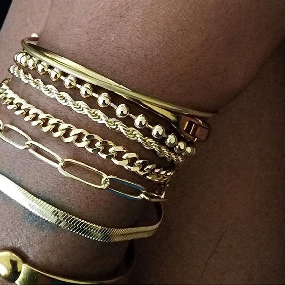 Gold Stackable Bracelets - Picture 4 of 4